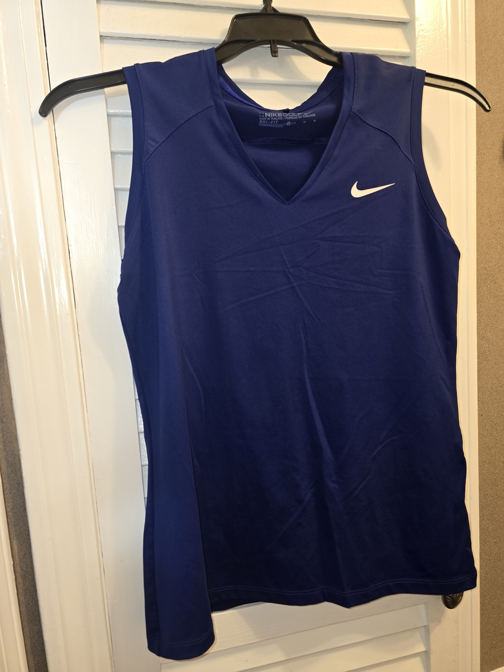 Nike Women's Royal Blue Sleeveless V-Neck Athletic Tank